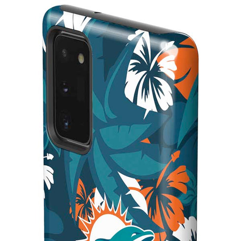 NFL Miami Dolphins Tropical Print Galaxy Note20 5G Pro Case