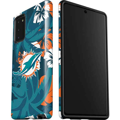 NFL Miami Dolphins Tropical Print Galaxy Note20 5G Pro Case