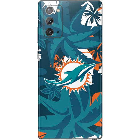 NFL Miami Dolphins Tropical Print Galaxy Note20 5G Skin