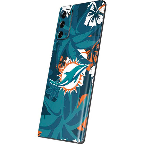 NFL Miami Dolphins Tropical Print Galaxy Note20 5G Skin
