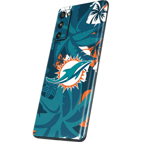 NFL Miami Dolphins Tropical Print Galaxy S20 Fan Edition Skin