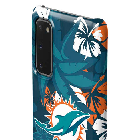 NFL Miami Dolphins Tropical Print Galaxy S20 Lite Case