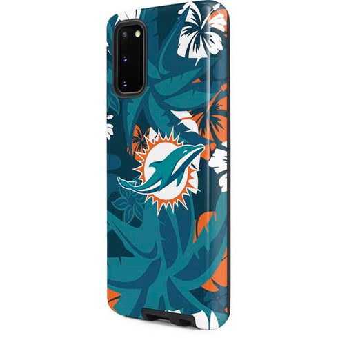 NFL Miami Dolphins Tropical Print Galaxy S20 Pro Case