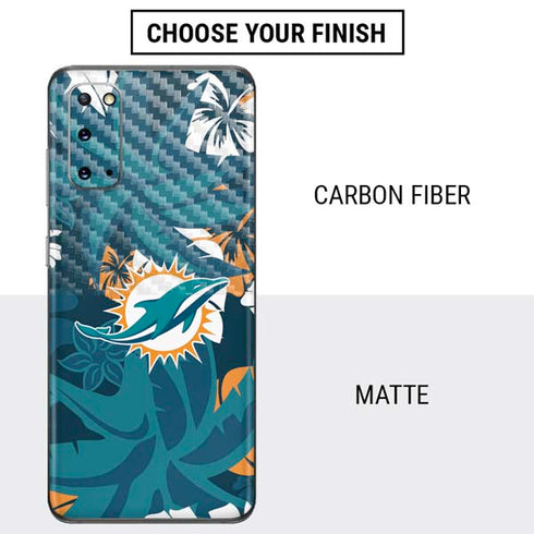 NFL Miami Dolphins Tropical Print Galaxy S20 Skin