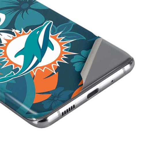 NFL Miami Dolphins Tropical Print Galaxy S20 Ultra 5G Skin