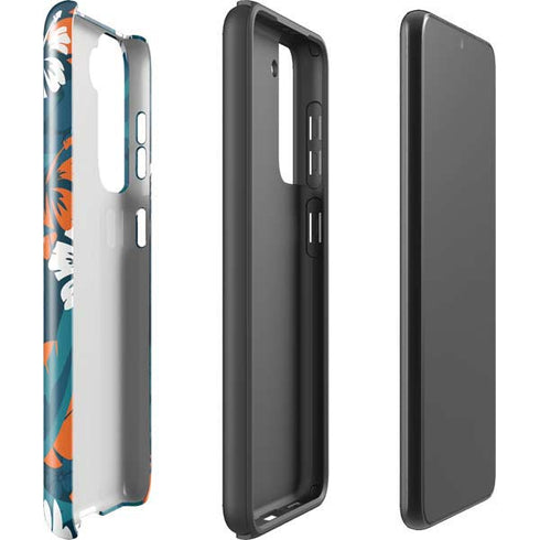 NFL Miami Dolphins Tropical Print Galaxy S21 FE Pro Case