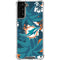 NFL Miami Dolphins Tropical Print Galaxy S21 Plus 5G Clear Case