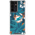 NFL Miami Dolphins Tropical Print Galaxy S21 Ultra 5G Clear Case