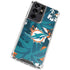 NFL Miami Dolphins Tropical Print Galaxy S21 Ultra 5G Clear Case