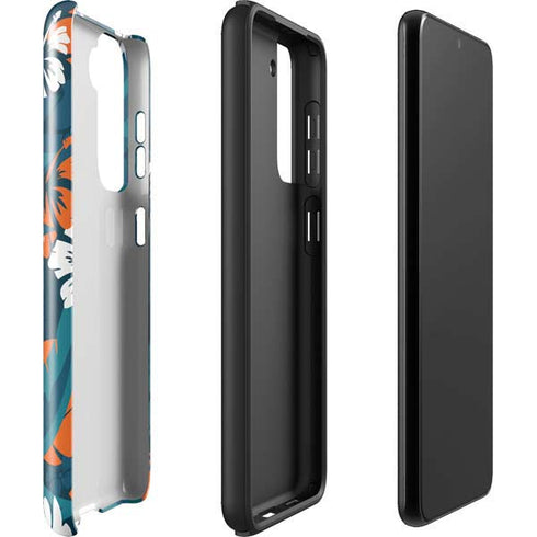 NFL Miami Dolphins Tropical Print Galaxy S22 Plus Pro Case