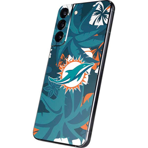 NFL Miami Dolphins Tropical Print Galaxy S22 Plus Skin