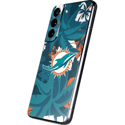 NFL Miami Dolphins Tropical Print Galaxy S22 Skin
