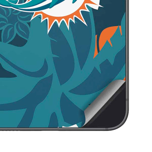 NFL Miami Dolphins Tropical Print Galaxy S23 Skin