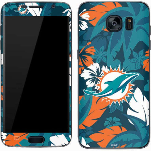 NFL Miami Dolphins Tropical Print Galaxy S7 Skin