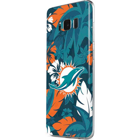 NFL Miami Dolphins Tropical Print Galaxy S8 Skin