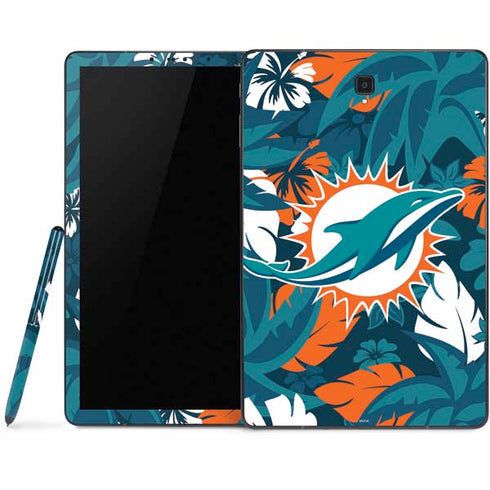 NFL Miami Dolphins Tropical Print Samsung Galaxy Tab Skin