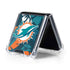 NFL Miami Dolphins Tropical Print Galaxy Z Flip5 5G Clear Case