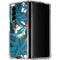 NFL Miami Dolphins Tropical Print Galaxy Z Fold4 5G Clear Case