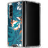NFL Miami Dolphins Tropical Print Galaxy Z Fold4 5G Clear Case