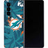 NFL Miami Dolphins Tropical Print Galaxy Z Fold4 5G Skin