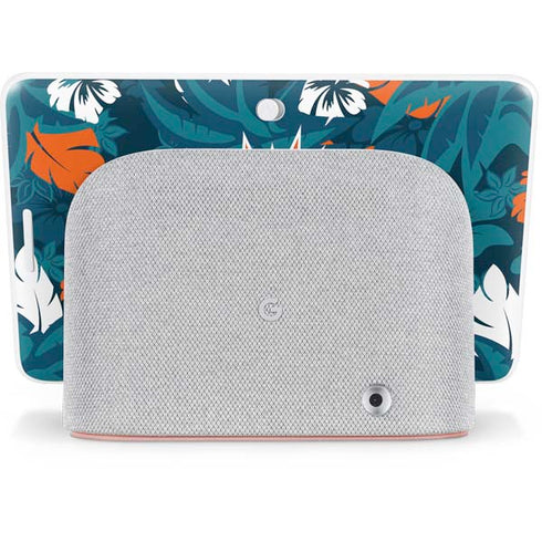 NFL Miami Dolphins Tropical Print Google Home Hub Skin