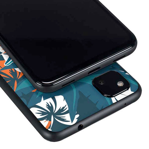 NFL Miami Dolphins Tropical Print Google Pixel 4a Skin