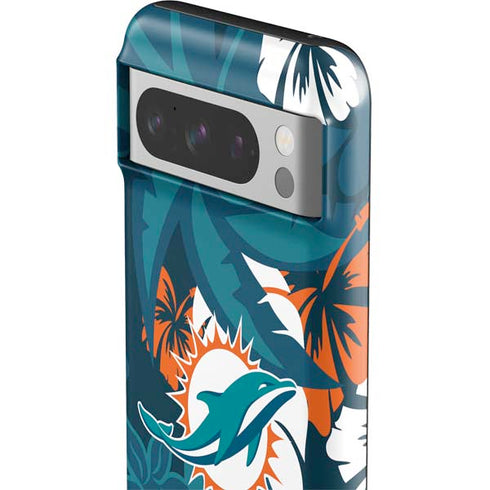 NFL Miami Dolphins Tropical Print Google Pixel 8 Pro Impact Case
