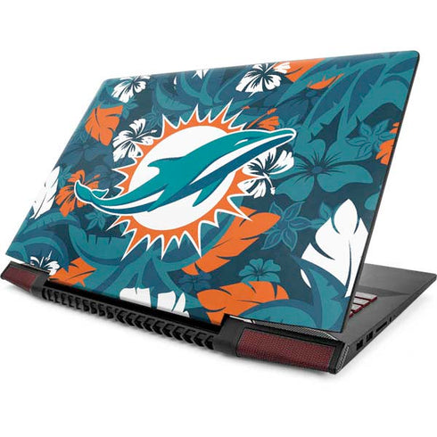 NFL Miami Dolphins Tropical Print Lenovo IdeaPad Skin