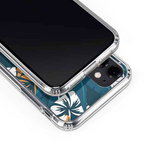 NFL Miami Dolphins Tropical Print iPhone 11 Clear Case