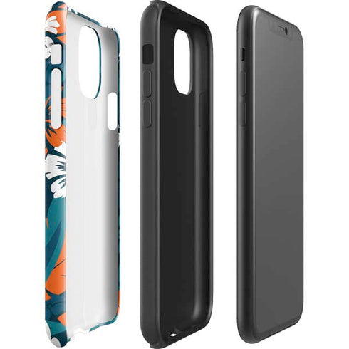 NFL Miami Dolphins Tropical Print iPhone 11 Impact Case