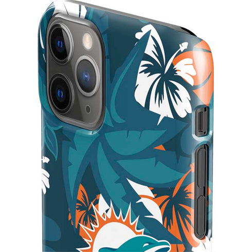 NFL Miami Dolphins Tropical Print iPhone 11 Pro Lite Case