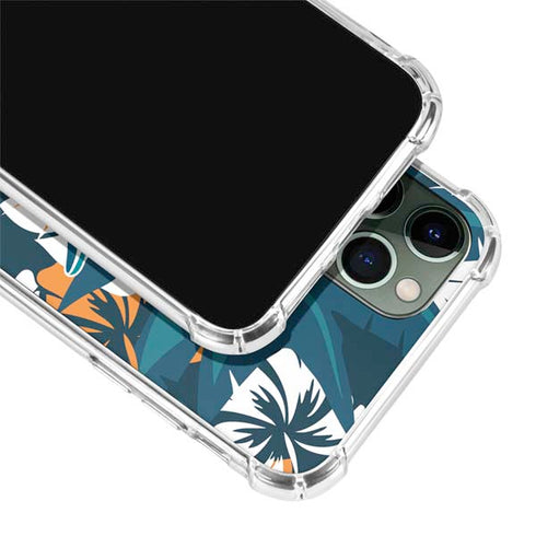 NFL Miami Dolphins Tropical Print iPhone 11 Pro Max Clear Case