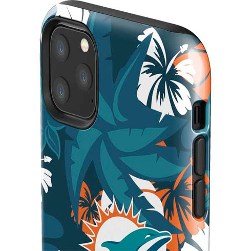 NFL Miami Dolphins Tropical Print iPhone 11 Pro Max Impact Case