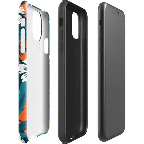NFL Miami Dolphins Tropical Print iPhone 11 Pro Max Impact Case