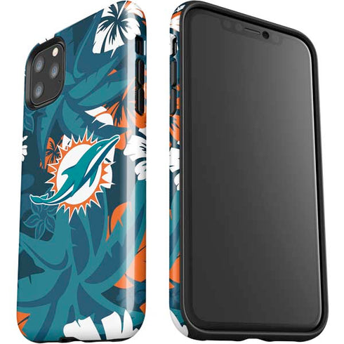 NFL Miami Dolphins Tropical Print iPhone 11 Pro Max Impact Case