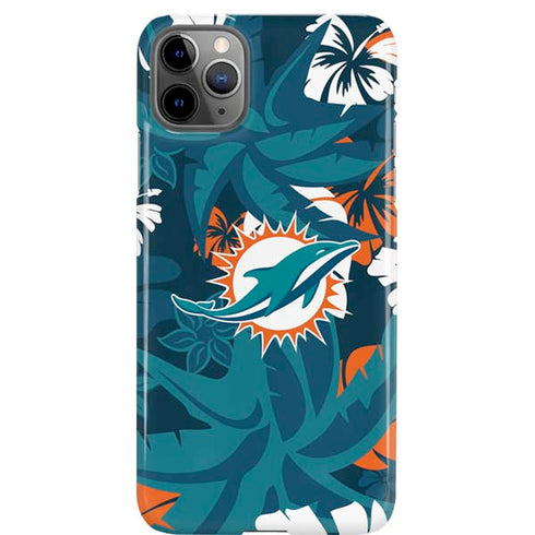 NFL Miami Dolphins Tropical Print iPhone 11 Pro Max Lite Case