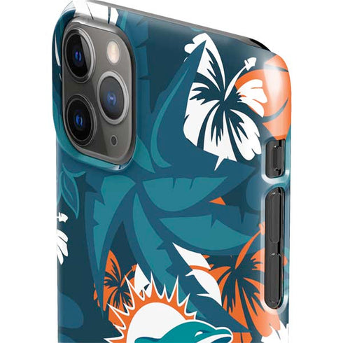 NFL Miami Dolphins Tropical Print iPhone 11 Pro Max Lite Case