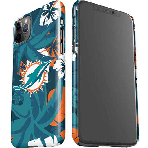 NFL Miami Dolphins Tropical Print iPhone 11 Pro Max Lite Case