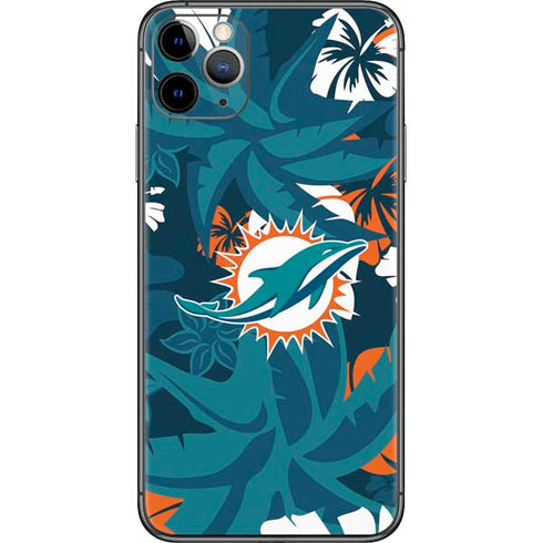 NFL Miami Dolphins Tropical Print iPhone 11 Pro Max Skin
