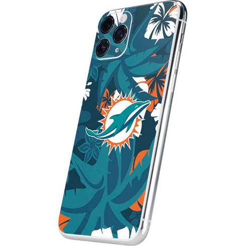 NFL Miami Dolphins Tropical Print iPhone 11 Pro Skin