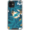 NFL Miami Dolphins Tropical Print iPhone 12 Clear Case