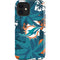 NFL Miami Dolphins Tropical Print iPhone 12 Impact Case
