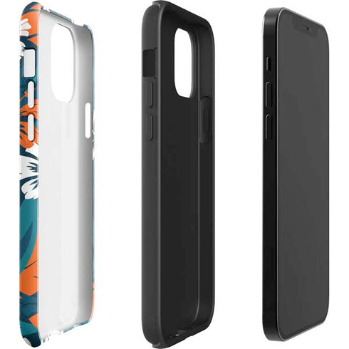 NFL Miami Dolphins Tropical Print iPhone 12 Impact Case