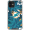 NFL Miami Dolphins Tropical Print iPhone 12 Mini Clear Case