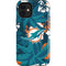 NFL Miami Dolphins Tropical Print iPhone 12 Mini Impact Case