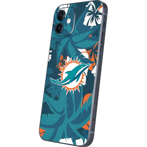 NFL Miami Dolphins Tropical Print iPhone 12 Mini Skin