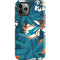 NFL Miami Dolphins Tropical Print iPhone 12 Pro Impact Case
