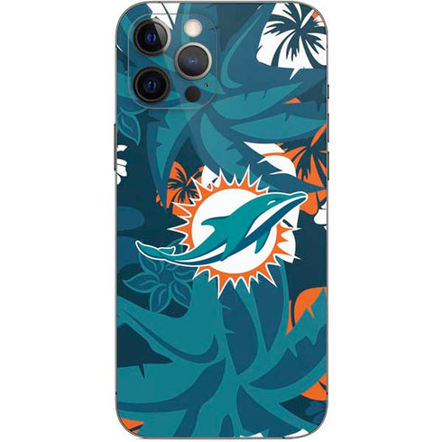 NFL Miami Dolphins Tropical Print iPhone 12 Pro Max Skin