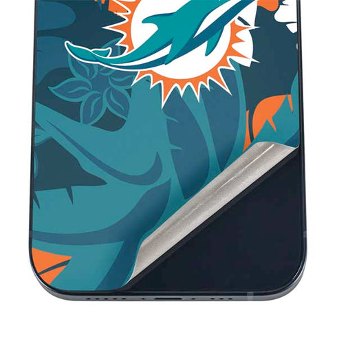 NFL Miami Dolphins Tropical Print iPhone 12 Skin