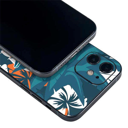NFL Miami Dolphins Tropical Print iPhone 12 Skin